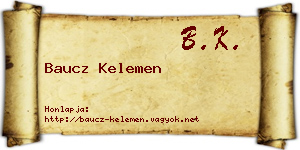 Baucz Kelemen névjegykártya